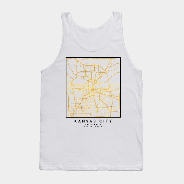 KANSAS CITY MISSOURI CITY STREET MAP ART Tank Top by deificusArt